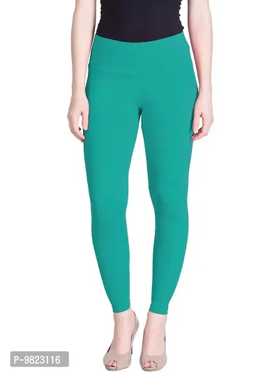 Lux Lyra Aqua Green Free Size Ankle Leggings