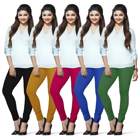 Lux Lyra Women's Skinny Fit Leggings (Pack of 5)(AA-1_ASSORTED_Free Size)