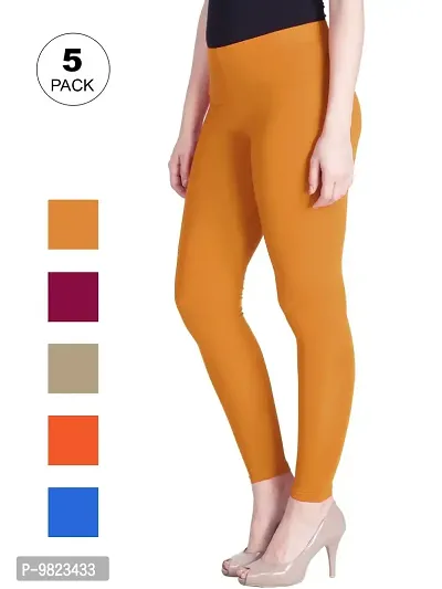 Lyra Ethnic Wear Legging (Light Blue, Pink, Orange, Beige, Yellow, Solid)-Lyra_IC_17_18_21_33_49_5PC-thumb2