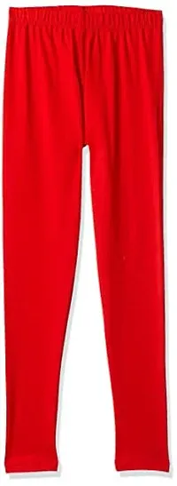 LYRA Girls' Slim Fit Leggings (Pack of 2) (LYRA_KL_2PC_Red & Rani_11-12Y)-thumb1