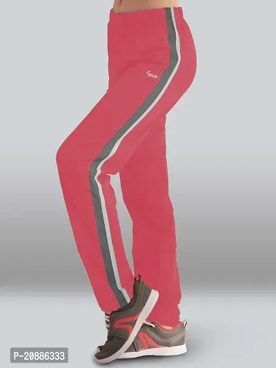 Elegant Pink Cotton Solid Trackpant For Women-thumb3