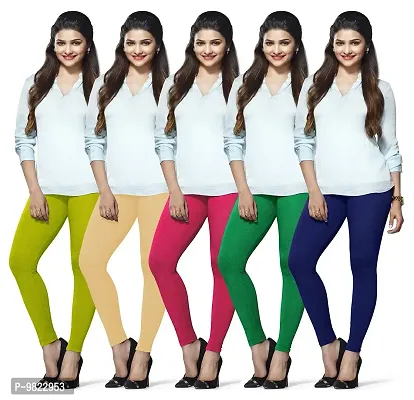 Buy LUX LYRA Women's Cotton Ankle Length Leggings (White, Pink, Light  Green, Beige, Dark Green, Free Size) - Pack of 5 Online In India At  Discounted Prices