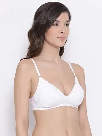 Lyra Women's Non-Padded Non-Wired Bra (501) Pack of 2 White,30B-thumb2