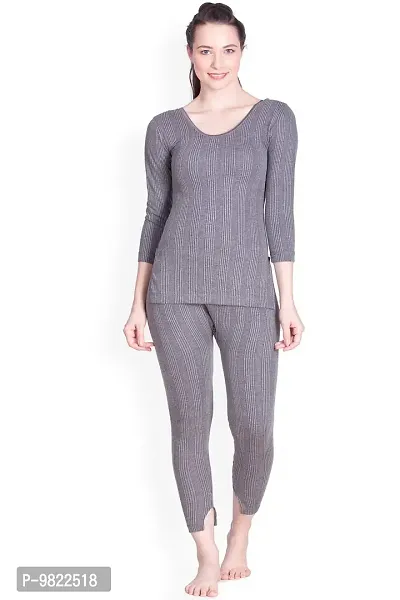 Lux Inferno Women's Plain/Solid Thermal Set (INF_LAD_CH_Long_3Q_RN_TRO_Set_95_Grey_XL)-thumb0