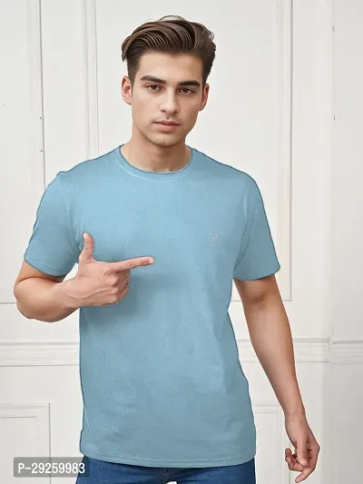 Stylish Cotton Solid Half Sleeve Round Neck Tees For Men Pack Of 2-thumb5