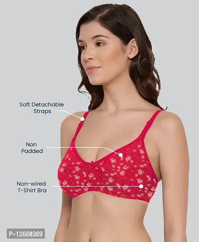 Buy Lyra Stylish Red Cotton Printed Bras For Women Online In India At  Discounted Prices