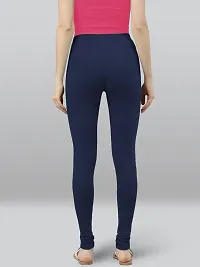 Lyra Solid Ultra Soft Fabric Midnight Navy Premium Churidar Leggings-thumb1