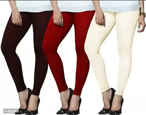 Lyra Ethnic Wear Legging (Red, Maroon, Beige, Solid)-LYRA_AL_01_02_77_FS_3PC