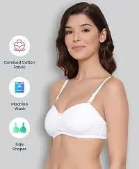 Lyra Women's Heavily Padded Non-Wired Bra (522) WHITE, 36B-thumb2