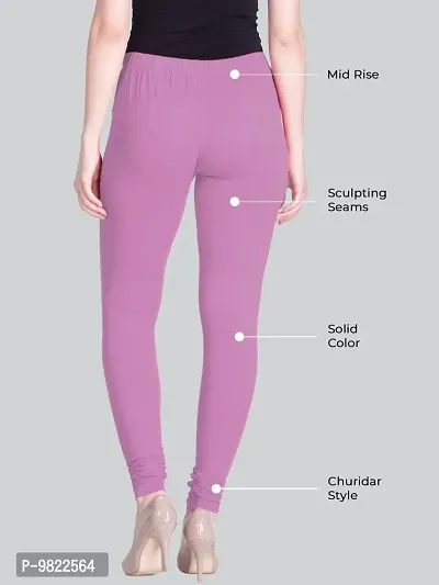 Lux Lyra Light Rose Free Size Churidar Leggings-thumb2