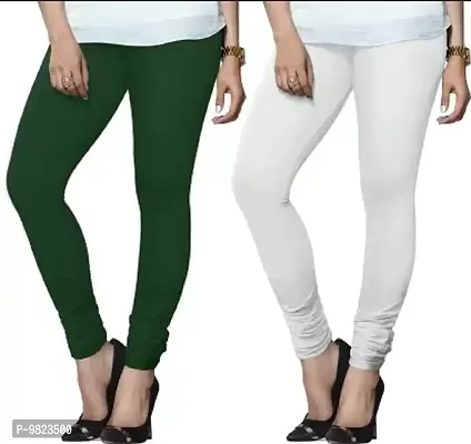 Lyra Ethnic Wear Legging (Dark Green, White, Solid)-Lyra_IC_20_09_FS_2PC