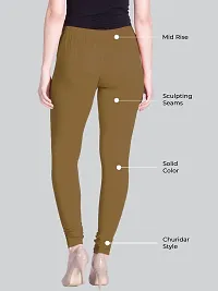 LYRA Women SNUFF Cotton Churidar Leggings-thumb1