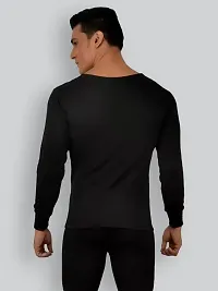 Stylish Black Cotton Solid Long Sleeves Thermal Tops For Men Pack Of 2-thumb1