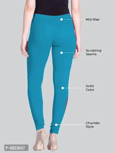 Lux Lyra Aqua Marina Free Size Churidar Leggings-thumb2