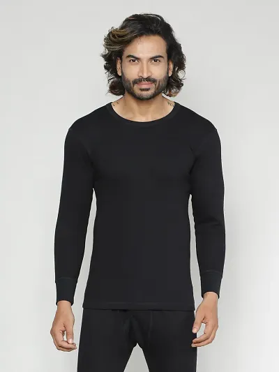 Stylish Lux Inferno Polycotton Solid Thermal Tops For Men