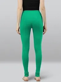 Lyra Solid Ultra Soft Fabric Jade Premium Churidar Leggings-thumb1