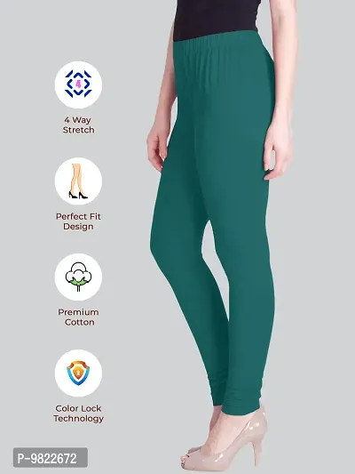 Lux Lyra M.Z.Green Free Size Churidar Leggings-thumb3