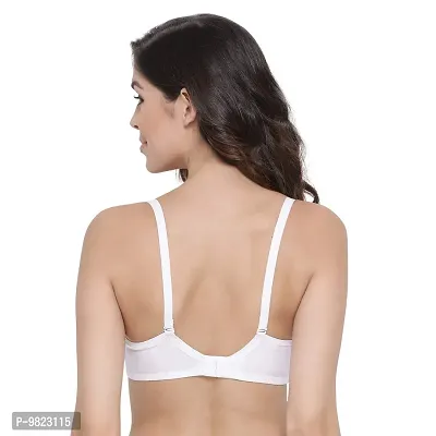 Lyra Women's Non-Padded Secret Support BRA-514 Full Coverage Bra 514_2PC_White & Fuschia_32B-thumb4