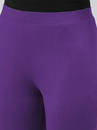 Lyra Solid Ultra Soft Fabric Beauty Berry Premium Churidar Leggings-thumb3