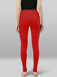 Lyra Solid Ultra Soft Fabric Red Premium Churidar Leggings-thumb1