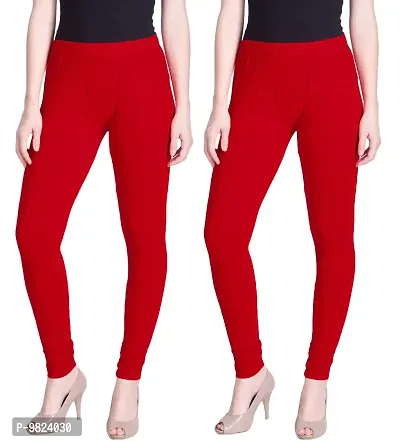 Lyra Women's Regular (Churidar Leggings_Deep Maroon,Red_Free Size)