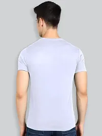 Reliable White Cotton Blend Solid Round Neck Tees For Men- Pack Of 2-thumb1