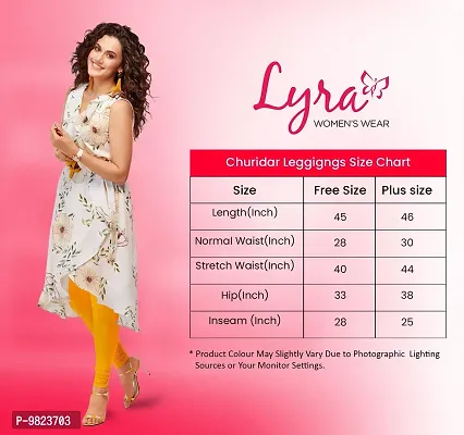 Buy Lyra Women's Regular (Churidar Leggings_White,Aqua Marina_Free