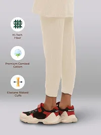 Fabulous White Cotton Solid Trousers For Girls-thumb4