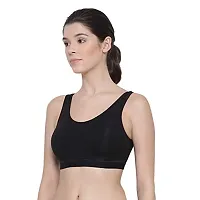 Lyra Women's Non-Padded Sports BRA-531 Sports Bra 531_2PC_Black & Skin_L-thumb3