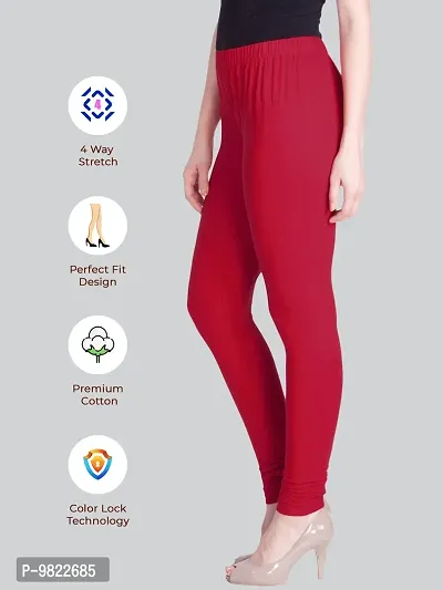 Lux Lyra Light Fuchsia Free Size Churidar Leggings-thumb3