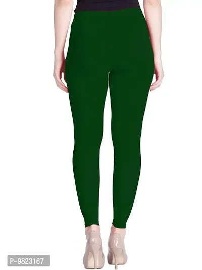 Lyra Women's Regular Fit Cotton Blend Leggings ANKLE_FS_1PC_Four Leaf Green_Free Size-thumb4