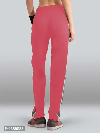 Elegant Pink Cotton Solid Trackpant For Women-thumb2