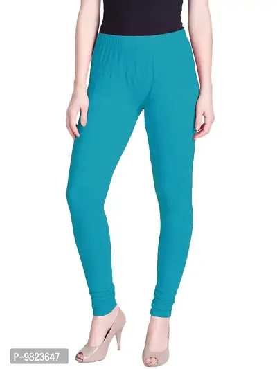 Lux Lyra Aqua Marina Free Size Churidar Leggings-thumb0