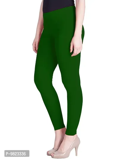 Lyra Women Ankle Length MOSS Cotton Leggings-thumb3