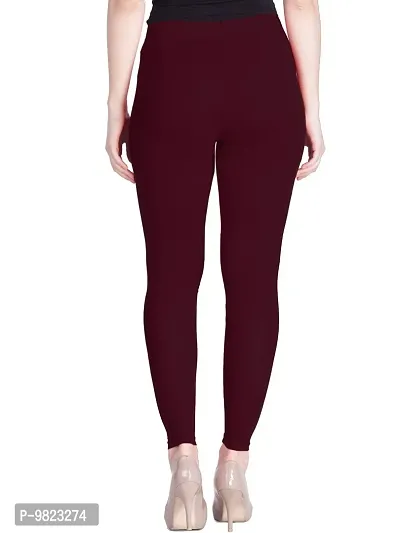 Lux Lyra Burgundy Free Size Ankle Leggings-thumb3