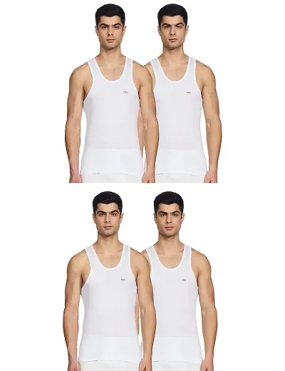 Stylish Fancy Pure RN Innerwear Vests Combo For Men Pack Of 4