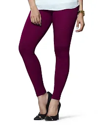 Lux Lyra Women's Regular Fit Cotton Leggings (LYRA_AL_FS_1PC_Mauve_Free Size)-thumb1