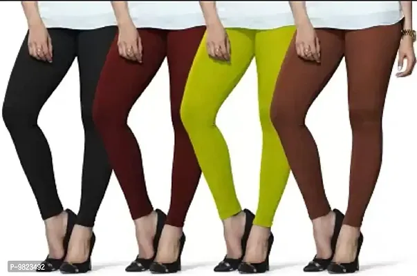 Lyra Ethnic Wear Legging (Maroon, Brown, Black, Light Green, Solid)-LYRA_AL_11_13_15_26_FS_4PC