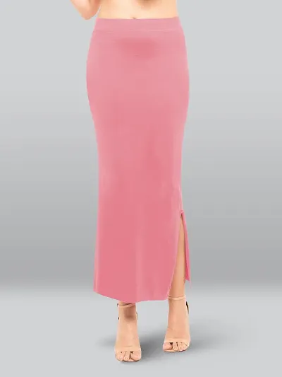 Reliable Pink Cotton Blend Solid Stitched Patticoats For Women
