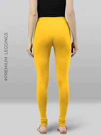 Fabulous Yellow Poly Viscose Solid Leggings For Women-thumb1