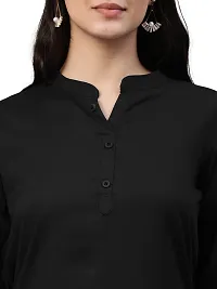 Elegant Black Rayon Solid Top For Women-thumb3