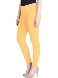 Lux Lyra Pastel Yellow Free Size Ankle Leggings-thumb1