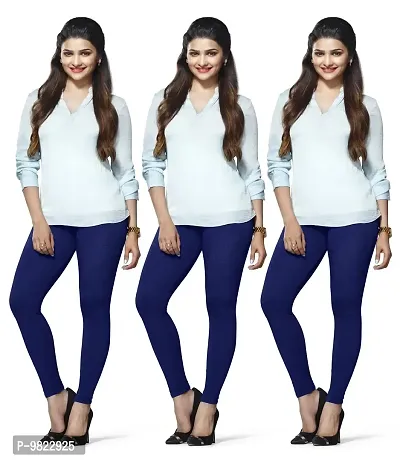Buy LUX Lyra Royale Blue Ankle Length Leggings_Set of 3 Online In India At  Discounted Prices
