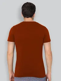 Men Solid Round  Neck Assorted T-Shirt Pack of 2-thumb1