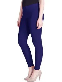 Lyra Women Ankle Length MIDNIGHT NAVY Cotton Leggings-thumb2