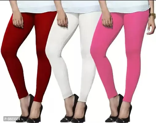 Buy Lyra Women Solid Premium Cotton Churidar Leggings | Mid-Waist |  Fashionwear Multicolour at Amazon.in