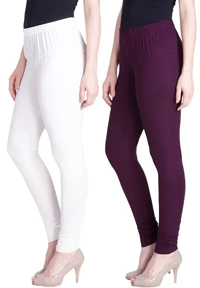 Fabulous Lycra Solid Leggings For Women Pack Of 2