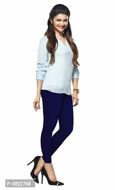 Lux Lyra Women's Slim Fit Leggings (LYRA_AL_FS_67_1PC, Royal Blue, Free Size)-thumb3