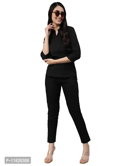 Elegant Black Rayon Solid Top For Women-thumb5