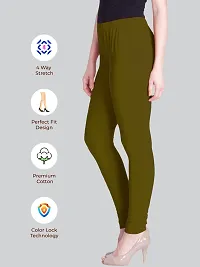 Lux Lyra Chatni Green Free Size Churidar Leggings-thumb2